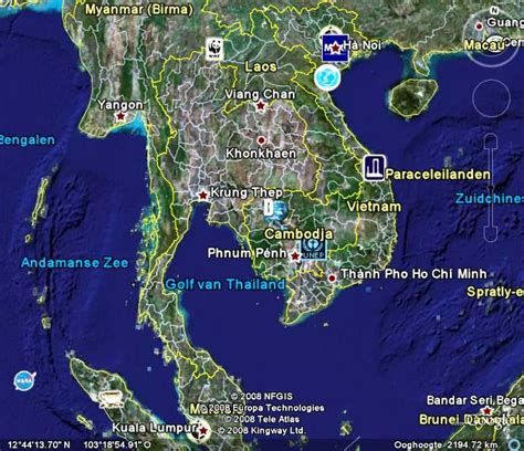 google earth thailand map